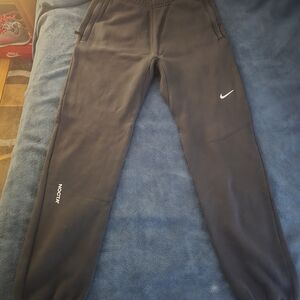 Nike Mens Black Sweatpants with White Logo
